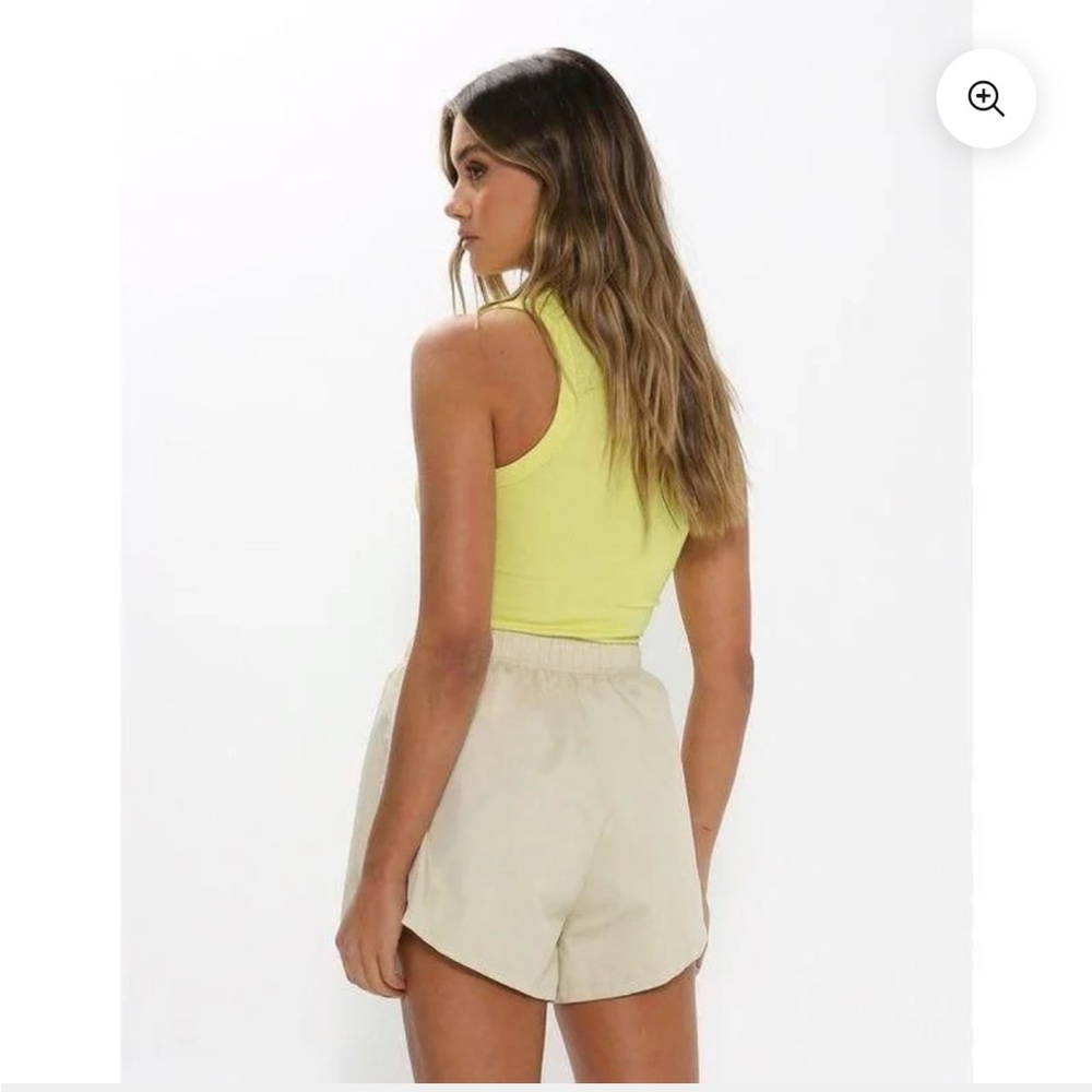 Madison The Label Sinclair Yellow Ribbed Tank Top - Picture 2 of 3